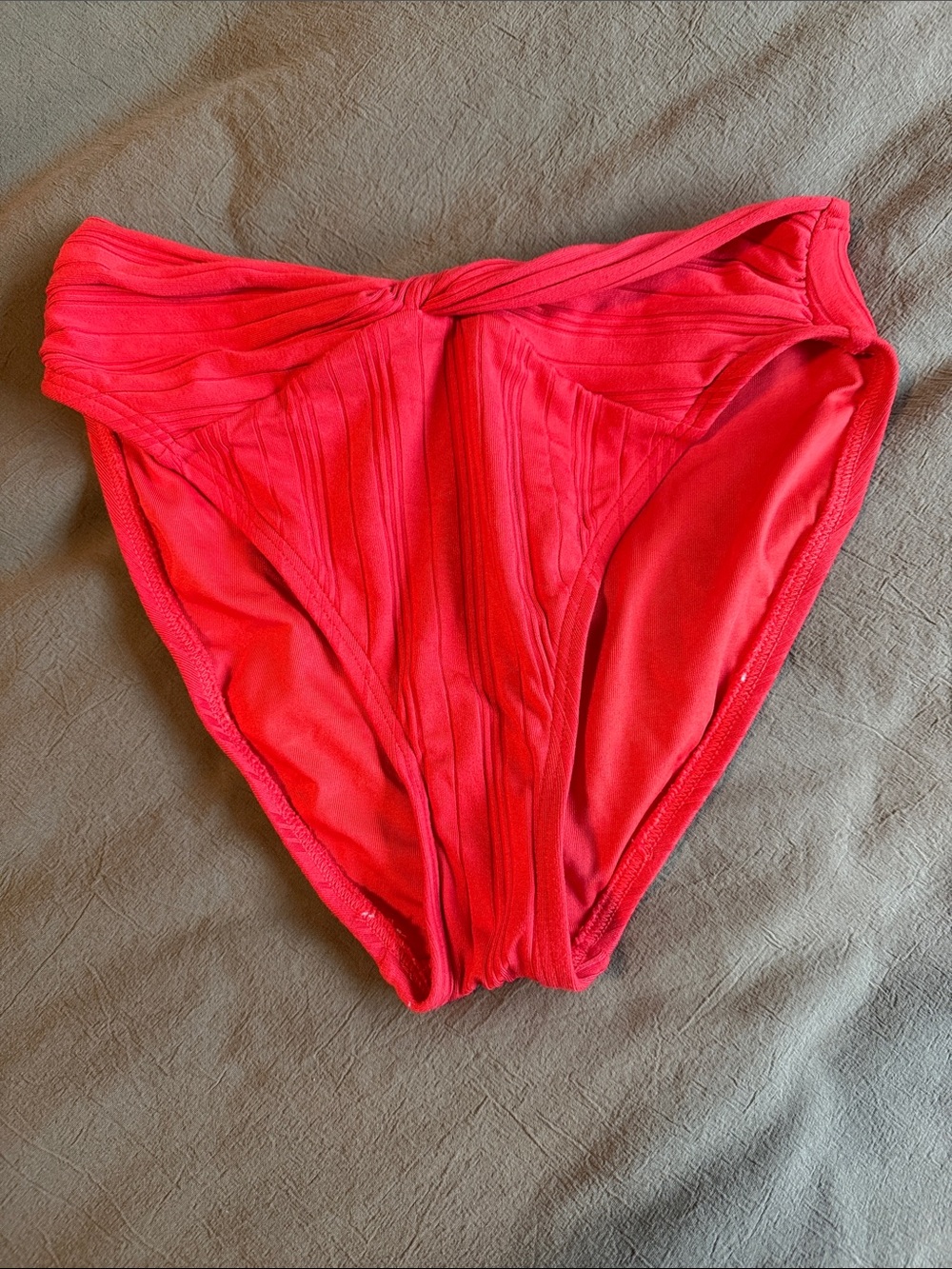 Vince Camuto Coral-Red High Waist Bikini Bottom
